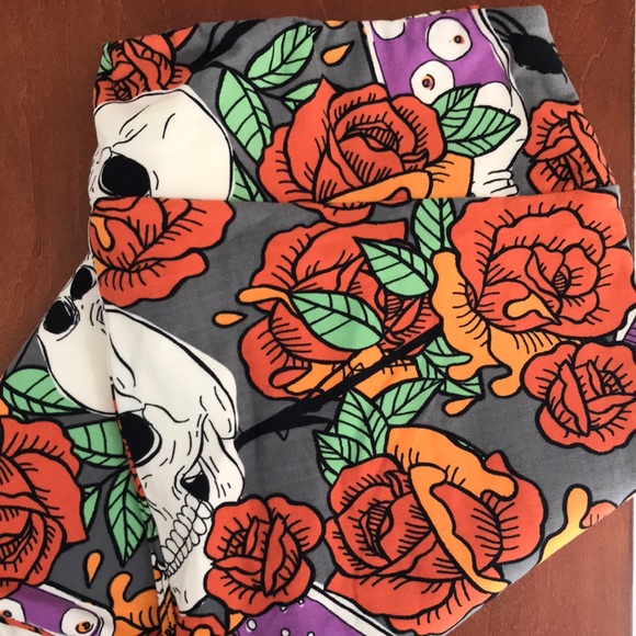 LuLaRoe Halloween Leggings - Size TC2💀🧡 - Picture 2 of 4